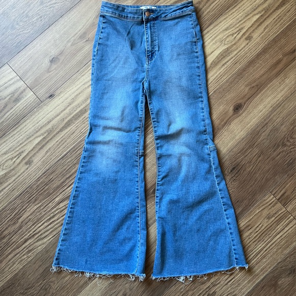 We The Free Denim - We The Free Free People Flare Blue Denim Jeans